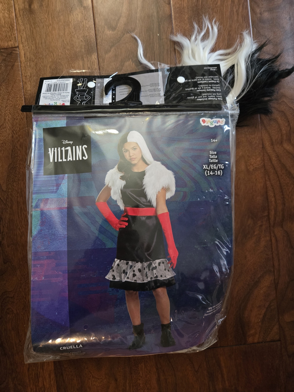 Cruella Kids Costume - Black, White & Red